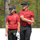 Tommy Fleetwood, left, of England, and Cameron Champ watch his tee shot on the 11th hole during the final round of the Workday Championship golf tournament Sunday, Feb. 28, 2021, in Bradenton, Fla.